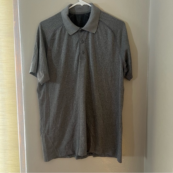 Lululemon Metal Vent Tech Polo Shirt – Men’s Medium – Heather Gray - Picture 1 of 9